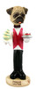 Dog Lover Doogie Collectible Figurine - Pug Brown Waiter From Conversation Concepts