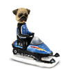 Dog Lover Doogie Collectible Figurine - Pug Brown Snowmobile From Conversation Concepts