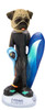 Dog Lover Doogie Collectible Figurine - Pug Brown Surfer From Conversation Concepts