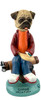 Dog Lover Doogie Collectible Figurine - Pug Brown Vacation From Conversation Concepts