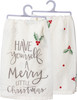 Holly & Dot Design Have Yourself A Merry Little Christmas Cotton Dish Towel 28x28 from Primitives by Kathy