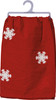 Snowflake Red & White Merry Christmas Cotton Dish Towel 28x28 from Primitives by Kathy