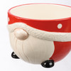 Small Sturdy Ceramic Bowl - Santa Gnome Design - Red With White Polka Dots from Primitives by Kathy