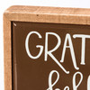 Decorative Wooden Box Sign Décor - Grateful Bellies Thankful Hearts 5x5 from Primitives by Kathy