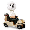 Dog Lover Hand-painted Figurine - Bichon Frise Golf Cart Doogie Collectible From Conversation Concepts