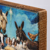 Decorative Wooden Block Sign Decor - Holiday Farm Animal Nativity - 6 Inch x 5 Inch from Primitives by Kathy