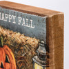 Decorative Wooden Block Sign - Happy Fall - Jack O Lantern Pumpkin Design 4x4 from Primitives by Kathy