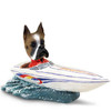 Dog Lover Hand-painted Figurine - Boxer Motorboat Doogie Collectible From Conversation Concepts