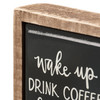 Dog Lover Mini Wooden Box Sign - Wake Up Drink Coffee Hug Dog Repeat 3x4 from Primitives by Kathy