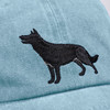 Dog Lover Adjustable Cotton Baseball Cap - Love My German Shepherd - Embroidered Blue & Black from Primitives by Kathy