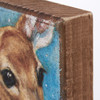 Decorative Wooden Block Sign Decor - Deer In Snowy Woodlands - Christmas Collection 4x4 from Primitives by Kathy