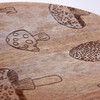Acacia Wood Cutting Board - Mushroom Themed 13.25 Inch from Primitives by Kathy