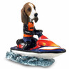 Dog Lover Hand-painted Figurine - Basset Hound Jet Ski Doogie Collectible From Conversation Concepts