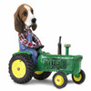 Dog Lover Hand-painted Figurine - Basset Hound Tractor Doogie Collectible From Conversation Concepts