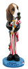 Dog Lover Hand-painted Figurine - Basset Hound 4th Of July Doogie Collectible From Conversation Concepts