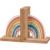 Decorative Wooden Bookends Set - Colorful Rainbow Design from Primitives by Kathy