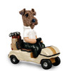 Dog Lover Hand-painted Figurine - Airedale Golf Cart Doogie Collectible From Conversation Concepts