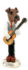 Dog Lover Hand-painted Figurine - Airedale Guitarist Doogie Collectible From Conversation Concepts