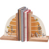 Decorative Wooden Bookends Set - Beehive & Bumblebees Design 5 Inch x 7 Inch from Primitives by Kathy