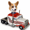 Dog Lover Hand-painted Figurine - Welsh Corgi Pembroke Truck Tractor Doogie Collectible From Conversation Concepts