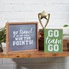 Decorative Team Spirt Inset Wooden Box Sign - Go Team Win The Points 10x9 from Primitives by Kathy