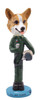 Dog Lover Hand-painted Figurine - Welsh Corgi Pembroke U.s. Air Force Doogie Collectible From Conversation Concepts