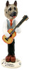 Dog Lover Hand-painted Figurine - Akita Fawn Guitarist Doogie Collectible From Conversation Concepts