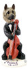 Dog Lover Hand-painted Figurine - Akita Fawn Cellist Doogie Collectible From Conversation Concepts