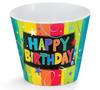 Colorful Happy Birthday #4 Melamine Pot Cover Planter from Burton & Burton