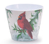 Winter Cardinal Melamine Pot Cover Planter 4.5 Inch from Burton & Burton