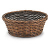 Dark Stained Round Willow Basket 10 Inch from Burton & Burton