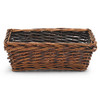 Rectangle Shaped Dark Stainted Willow Basket 11 Inch from Burton & Burton