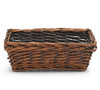 Rectangle Shaped Dark Stainted Willow Basket 11 Inch from Burton & Burton