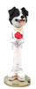 Dog Lover Hand-painted Figurine - Border Collie Bride Doogie Collectible From Conversation Concepts