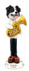 Dog Lover Doogie Collectible Figurine - Border Collie Tuba From Conversation Concepts