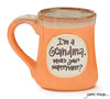 I'm A Grandma What's Your Superpower Peach Porcelain Coffee Mug 18 Oz from Burton & Burton
