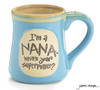 Light Blue I'm A Nana What's Your Superpower? Ceramic Coffee Mug 18 Oz from Burton & Burton