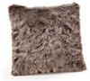 Decorative Throw Pillow - Two Sided Gray Faux Fur 15x15 from Burton & Burton