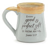 Porcelain Coffee Mug - Blessed Every Good & Perfect Gift Is From Above James 1:17 18 Oz from Burton & Burton