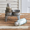 Rustic Farmhouse Style Metal Wash Bin Salt and Pepper Caddy from CTW Home Collection