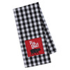 PIG OUT! Barbecue Themed Checkered Embellished Cotton Dish Towel 18x28 from Design Imports