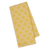 Jacquard Cotton Dish Towel - Daffodil Yellow Lattice 18x28 from Design Imports