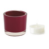 Red Glass Tea Light Candle Holder from Design Imports 2.5 In x 2 In from Design Imports