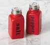 Red & Black Ceramic Salt & Pepper Shaker Set from Design Imports