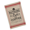 Cotton Kitchen Dish Towel - The Butcher The Baker The Coffee Maker - Tan With Red Stripes 18x28 from Design Imports