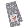 Cotton Dish Towel - Dog Lover Deck The Halls With Bowows of Holly - Snowflake Print - 18x28 from Design Imports