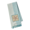 Beach House Kitchen Dish Towel - Starfish Embroidered With Tassels - 18x28 Cotton from Design Imports