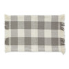 Dove Gray Buffalo Check Design Fringe Cotton Table Placemat 13x22 from Design Imports