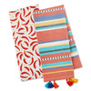 Set Of 2 Southwest Verano Stripe & Red Hot Chili Peppers Cotton Kitchen Dish Towels from Design Imports