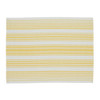 Lemon Yellow & White Striped Rectangular Cotton Table Placemat 13x19 from Design Imports